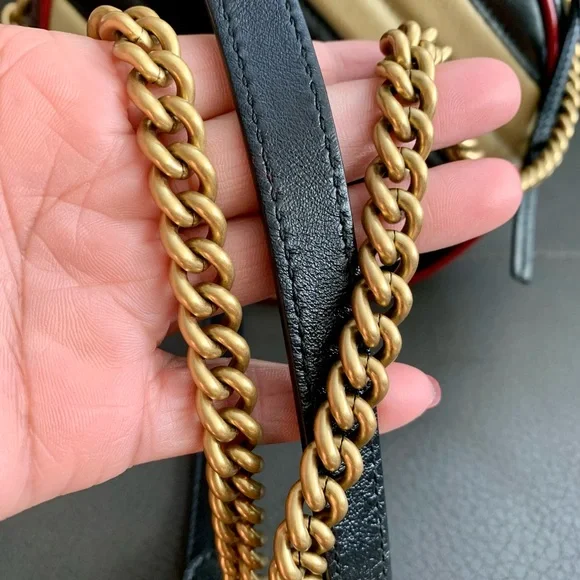 ‼️sold‼️Gucci Marmont Mini Round Striped - Picture 7 of 16